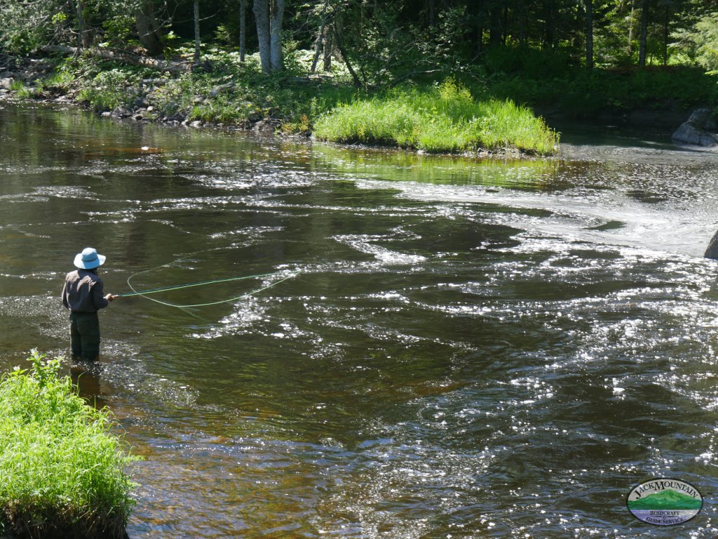 fly fishing a pond